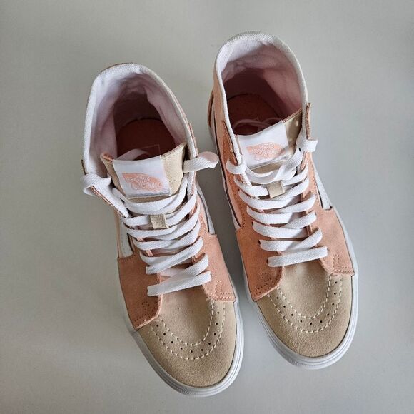 Vans | Sk8-Hi Tapered Stackform Peach White High Top Sneakers, Womens 6.5 - Picture 5 of 9